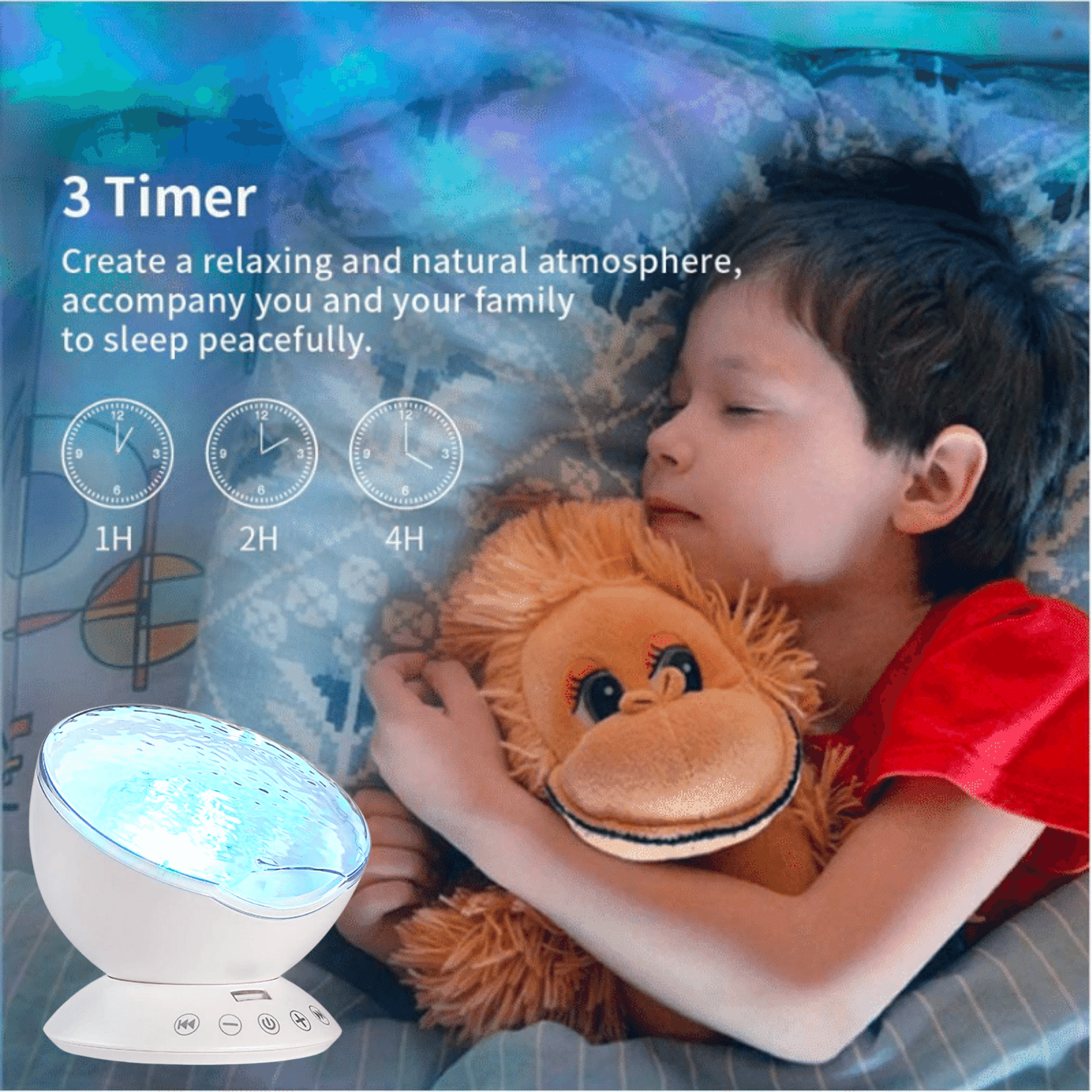 Calming Autism Special Needs Ocean Wave Sensory LED Night Light Projec –  Autism Awareness America