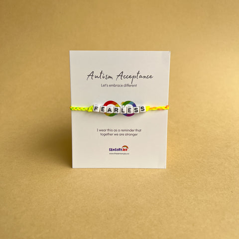 Handmade 'Autism Acceptance' Letter Bracelet