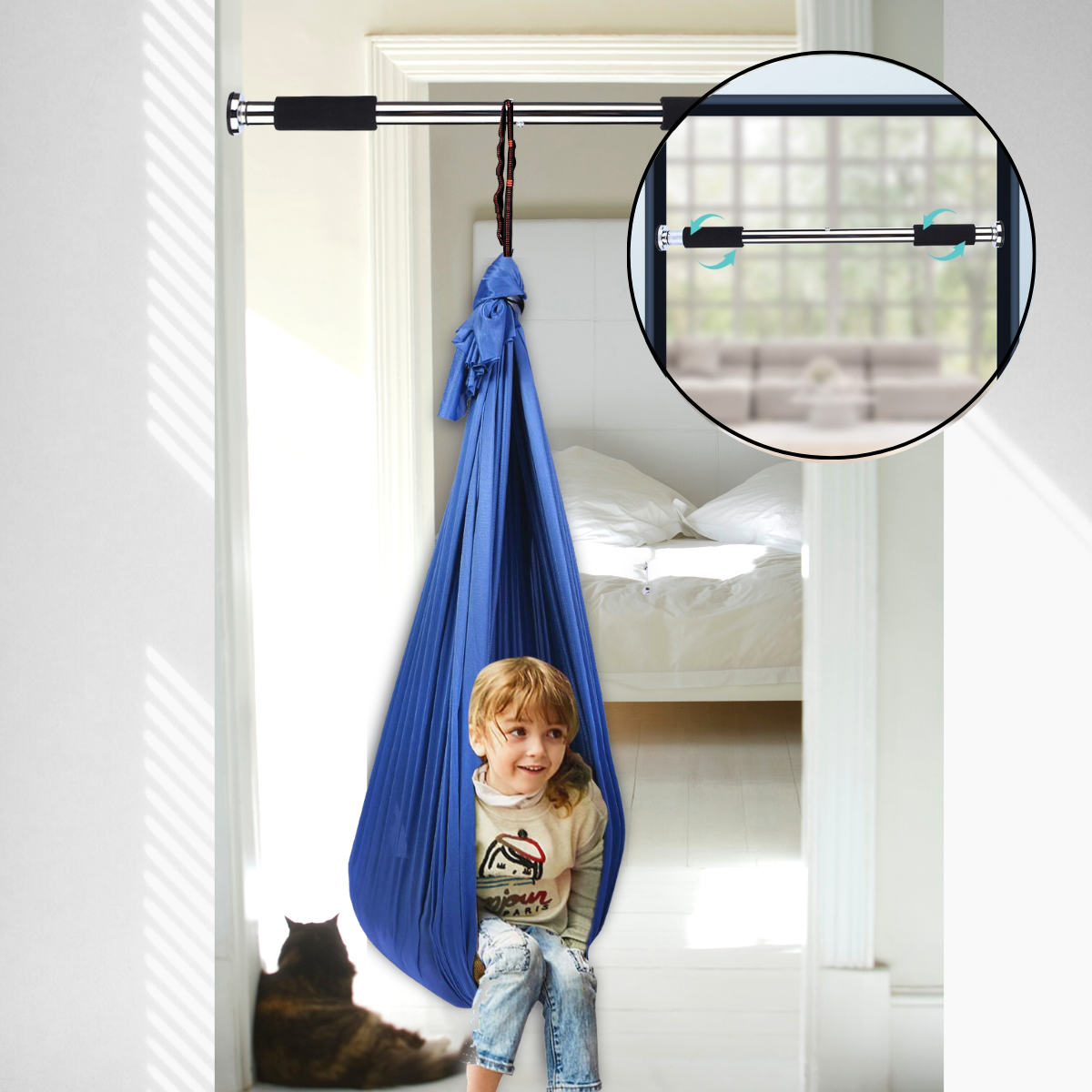 Baby swing that hangs from 2024 door frame