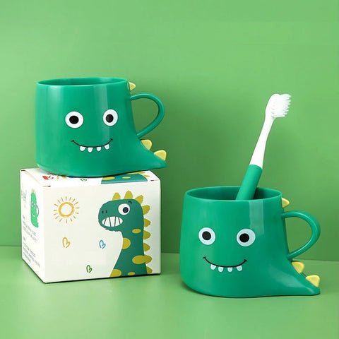 Cartoon Cute Dinosaur Toothbrush Cup Kids Toothbrush Cup Children Mouthwash  Cup Vaso Cepillo Dientes Baño Accesorios Baño 양치컵 - AliExpress