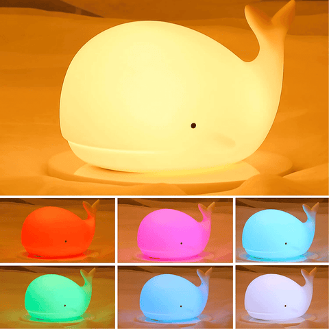 Whale Squishy Night Light