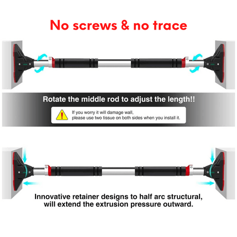 No-Screw Adjustable Doorway Bar