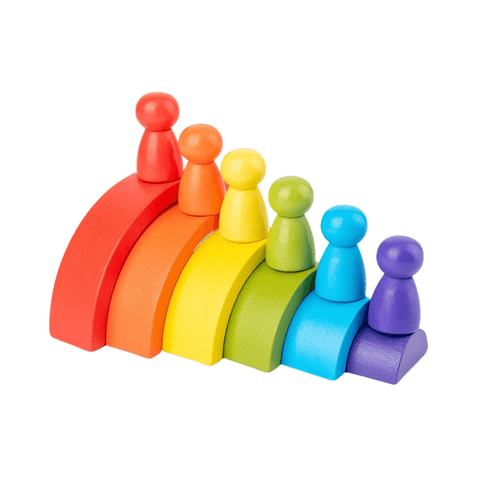 Rainbow Stacking Blocks Sensory Joy