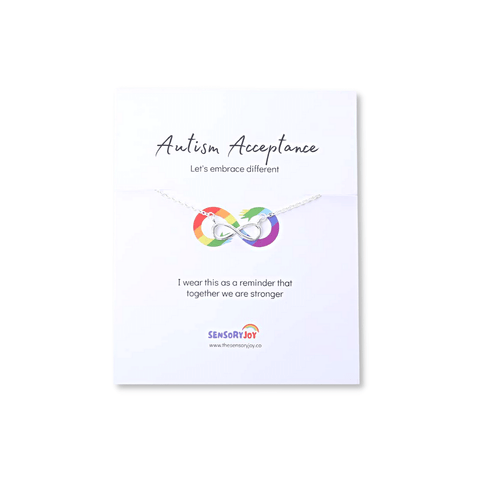Autism Acceptance' Stainless-Steel Infinity Necklace