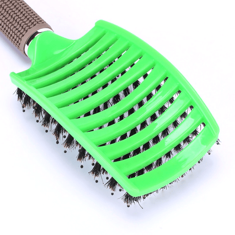 Magic Hair Brush Sport Green | Professional Flexible Vented Hair Brush For  Detangling | Sport Green Detangler Brush And Green Traveling Case Use As A